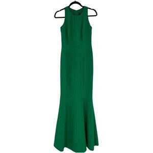 Carmen Marc Valvo Maxi Dress Size 2 Emerald Green Floor Length Gown Prom Wedding